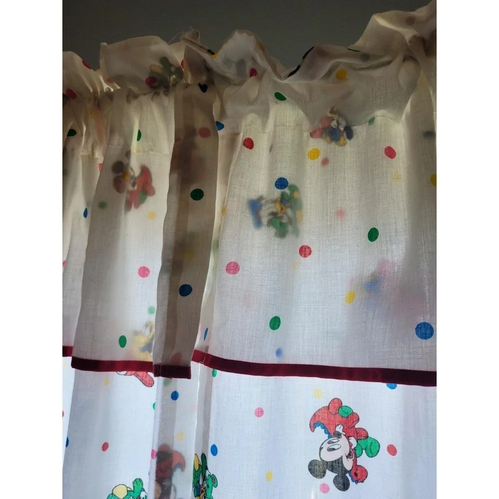 Vintage Dundee Disney Baby Mickey & Friends Curtains‎ Set 42x64, 2 Panels